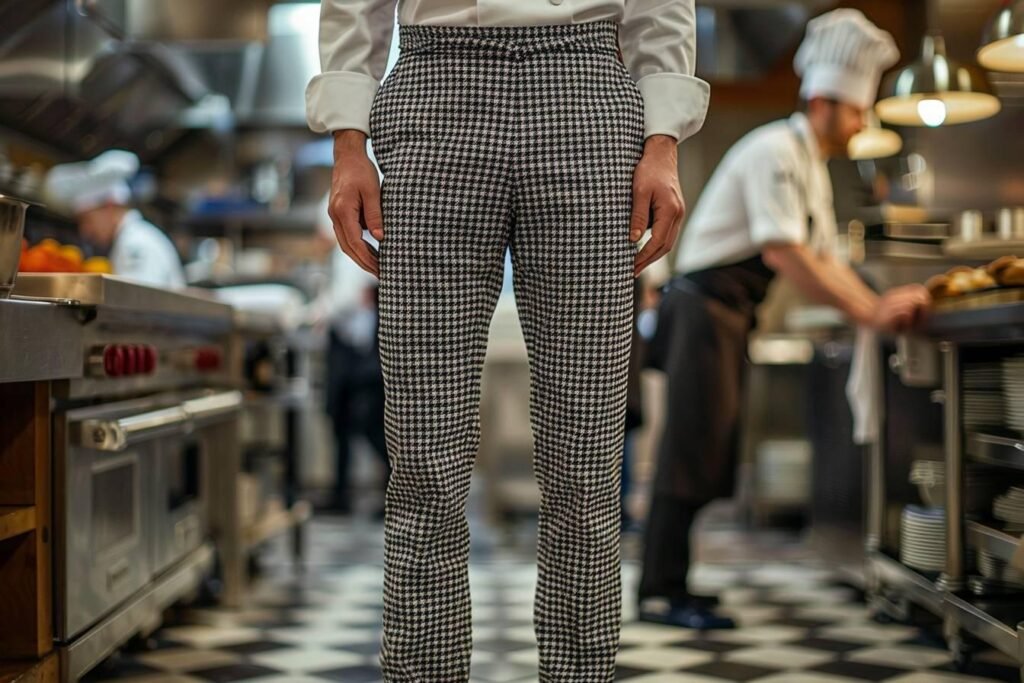 Pantalon de cuisine pied de poule : élégance et praticité en cuisine