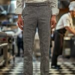 Pantalon de cuisine pied de poule : élégance et praticité en cuisine